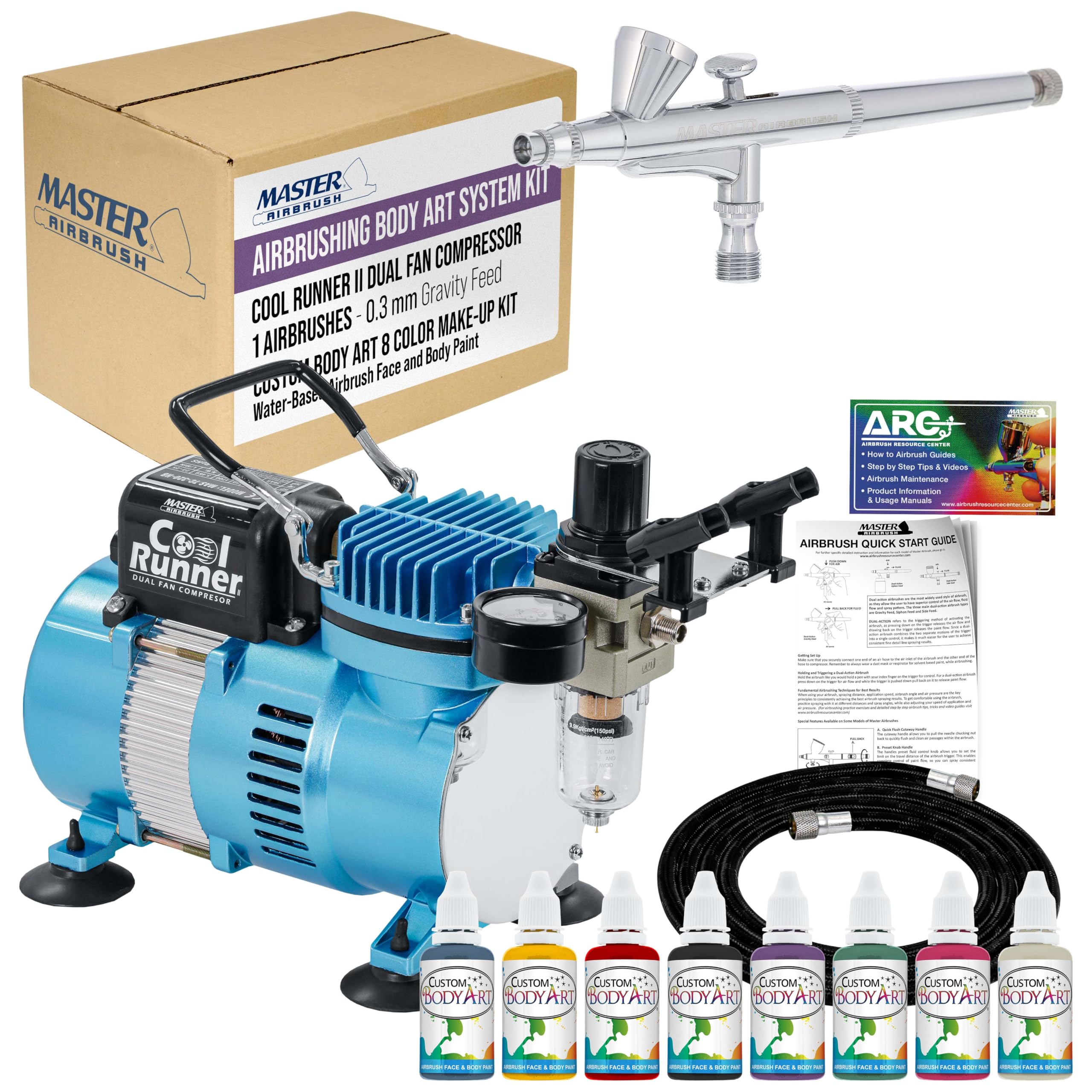 トップス airbrush zip parker Amazon.com: Master Airbrush Cool Runner II Airbrush Kit with Dual